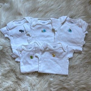 Carters NWOT Baby Animal Onesie Lot
